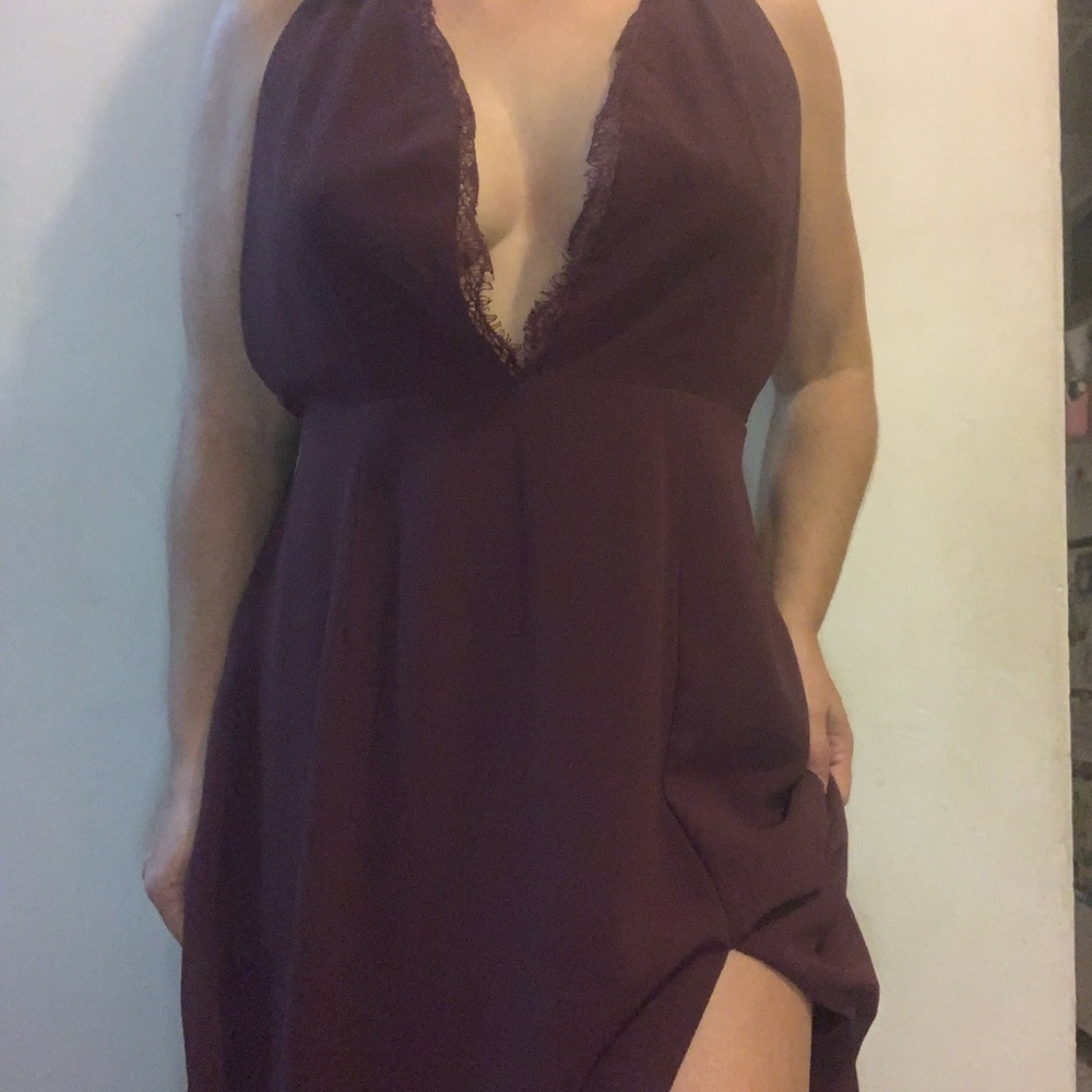 Tobi plunging maxi dress
